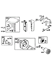 Muffler Assembly parts for Briggs & Stratton Lawn & Garden Engine 19E400 TO 19E499 (1135) from AppliancePartsPros.com