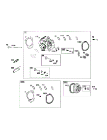 Cylinder Head parts for Briggs & Stratton Lawn & Garden Engine 19N132-0115-G1 from AppliancePartsPros.com