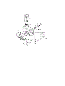 Fuel Tank & Mounting parts for Mtd Lawn & Garden Engine 1P65B0B-1 from AppliancePartsPros.com