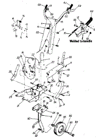 Wheel And Handle Assembly parts for Craftsman Front-Tine Tiller 200298711 from AppliancePartsPros.com