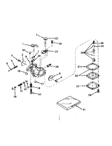 Carburetor parts for Craftsman Lawn & Garden Engine 200503111 from AppliancePartsPros.com
