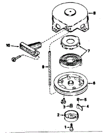 Rewind Starter No. 590537 parts for Craftsman Lawn & Garden Engine 200643121 from AppliancePartsPros.com