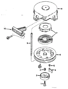 Rewind Starter No. 590537 parts for Craftsman Lawn & Garden Engine 200672102 from AppliancePartsPros.com
