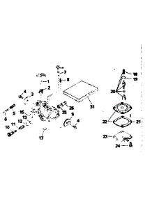 Carburetor No. 632101 parts for Craftsman Lawn & Garden Engine 200692112 from AppliancePartsPros.com