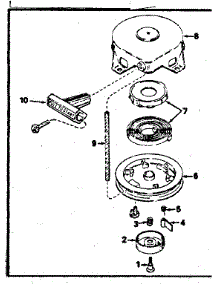 Rewind Starter No. 590537 parts for Craftsman Lawn & Garden Engine 200692122 from AppliancePartsPros.com