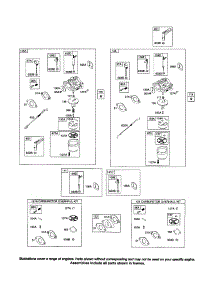 Carburetor parts for Briggs & Stratton Lawn & Garden Engine 204312-0529 from AppliancePartsPros.com