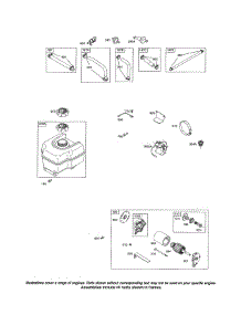 Fuel Tank / Motor Starter parts for Briggs & Stratton Lawn & Garden Engine 204400 (0036-0536) from AppliancePartsPros.com