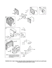 Muffler parts for Briggs & Stratton Lawn & Garden Engine 204412-0163-01 from AppliancePartsPros.com