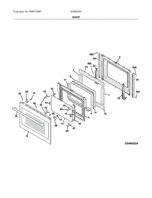 Door parts for Ikea Electric Wall Oven 20462033A from AppliancePartsPros.com