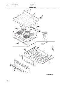 Top / Drawer parts for Ikea Electric Range 20462052A from AppliancePartsPros.com