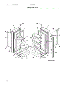 Fresh Food Door parts for Ikea Bottom-Mount Refrigerator 20462151B from AppliancePartsPros.com