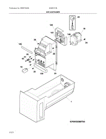 Ice Container parts for Ikea Bottom-Mount Refrigerator 20462151B from AppliancePartsPros.com