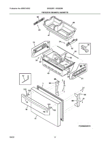 Freezer Drawer, Baskets parts for Frigidaire Side-By-Side Refrigerator 20522287A from AppliancePartsPros.com