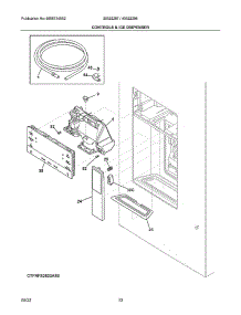 Controls & Ice Dispenser parts for Frigidaire Side-By-Side Refrigerator 20522287A from AppliancePartsPros.com