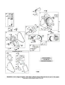 Cylinder / Crankshaft / Crankcase parts for Briggs & Stratton Lawn & Garden Engine 205400 (0035-0301) from AppliancePartsPros.com