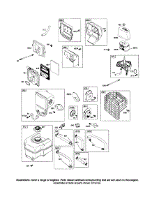 Muffler / Fuel Tank parts for Briggs & Stratton Lawn & Garden Engine 205400 (0035-0301) from AppliancePartsPros.com