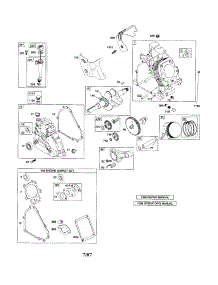 Cylinder / Crankshaft / Crankcase parts for Briggs & Stratton Lawn & Garden Engine 20B400 (0017-0698) from AppliancePartsPros.com