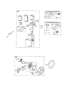 Carburetor / Rewind Starter parts for Briggs & Stratton Lawn & Garden Engine 20B400 (0017-0698) from AppliancePartsPros.com