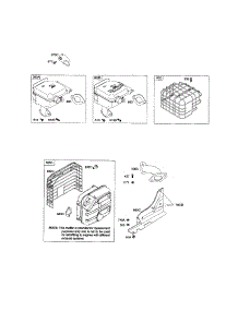 Muffler parts for Briggs & Stratton Lawn & Garden Engine 20B400 (0017-0698) from AppliancePartsPros.com