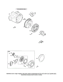 Rewind Starter / Flywheel parts for Briggs & Stratton Lawn & Garden Engine 20M100 (0133-1416) from AppliancePartsPros.com