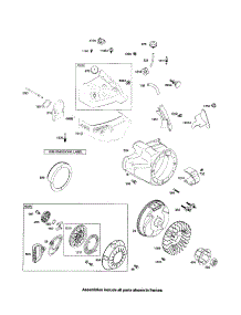 Rewind Starter / Flywheel parts for Briggs & Stratton Lawn & Garden Engine 20P400 (0015-0019) from AppliancePartsPros.com