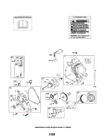 Cylinder / Crankshaft / Crankcase parts for Briggs & Stratton Lawn & Garden Engine 210300 (0035-1142) from AppliancePartsPros.com