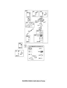 Carburetor parts for Briggs & Stratton Lawn & Garden Engine 210300 (0035-1142) from AppliancePartsPros.com
