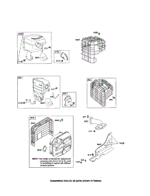 Muffler parts for Briggs & Stratton Lawn & Garden Engine 210300 (0035-1142) from AppliancePartsPros.com