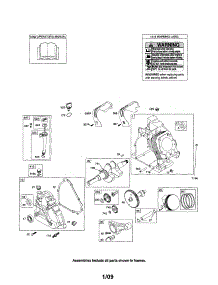 Cylinder / Crankshaft / Crankcase parts for Briggs & Stratton Lawn & Garden Engine 210400 (0035-0570) from AppliancePartsPros.com