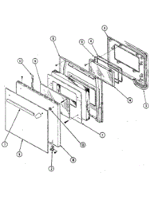 Door parts for Kenmore Electric Wall Oven 211.35(1988) (21135(1988), 211 35(1988)) from AppliancePartsPros.com