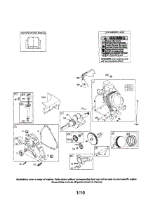 Cylinder / Crankshaft / Crankcase parts for Briggs & Stratton Lawn & Garden Engine 212400 (0036-0570) from AppliancePartsPros.com