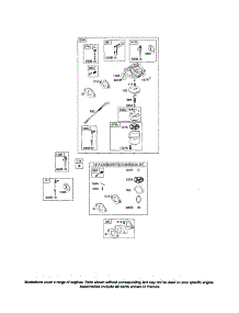 Carburetor parts for Briggs & Stratton Lawn & Garden Engine 212400 (0036-0570) from AppliancePartsPros.com