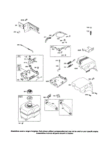 Fuel Tank / Control Bracket parts for Briggs & Stratton Lawn & Garden Engine 212400 (0036-0570) from AppliancePartsPros.com