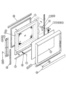 Door - Upper Oven parts for Kenmore Electric Wall Oven 213.35(1988) (21335(1988), 213 35(1988)) from AppliancePartsPros.com