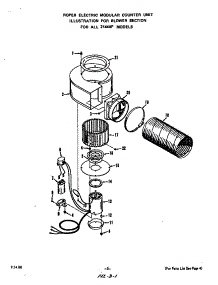 Blower parts for Roper Electric Range 2144*0F from AppliancePartsPros.com