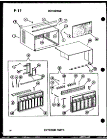 Exterior Parts (218-3Jm / P55417-23R) (218-3Mw / P55417-29R) (218-3N / P55417-24R) (218-3W / P55417-30R) (218D-3Jm / P55417-21R) (218D-3Mw / P55417-31R) (218D-3Jh / P55417-22R) (218D-3Hw / P55417-32R) parts for Amana Room Air Conditioner 215D-3HW/P55417-28R from AppliancePartsPros.com