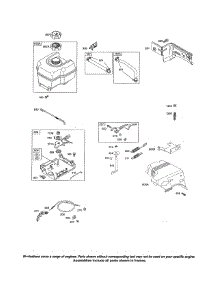 Fuel Tank / Conrol Bracket parts for Briggs & Stratton Lawn & Garden Engine 216300 (0036-0570) from AppliancePartsPros.com