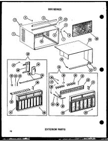 Exterior Parts (212-2J-1 / P54655-56R) (212-2Jm / P54655-42R) (212D-3Jm / P54655-43R) (212-3J-1 / P54655-53R) (215-3J-1 / P54655-54R) (215-3Jm / P54655-44R) (215D-3Jm / P54655-45R) (218-3Jm / P54655-46R) (218D-3Jm / P54655-47R) (218-3J-1 / P54655-55R) parts for Amana Room Air Conditioner 218-3JM/P54655-46R from AppliancePartsPros.com