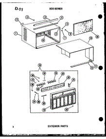 Exterior Parts parts for Amana Room Air Conditioner 218-3SPW/P55417-35R from AppliancePartsPros.com