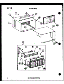 Exterior Parts (220-3Spk / P55417-78R) parts for Amana Room Air Conditioner 218-5K/P67535-6R from AppliancePartsPros.com