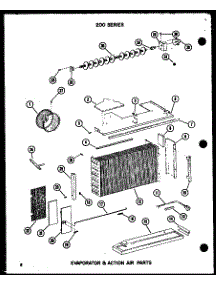 Evaporator & Action Air Parts parts for Amana Room Air Conditioner 218D-3EWS/P55417-77R from AppliancePartsPros.com