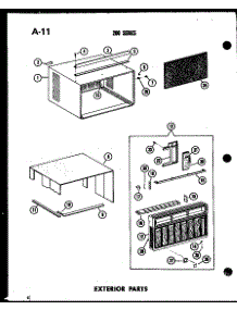 Exterior Parts parts for Amana Room Air Conditioner 218D-3HWS/P55417-51R from AppliancePartsPros.com