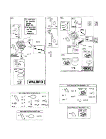 Carburetor parts for Briggs & Stratton Lawn & Garden Engine 219800 (0113-0421) from AppliancePartsPros.com