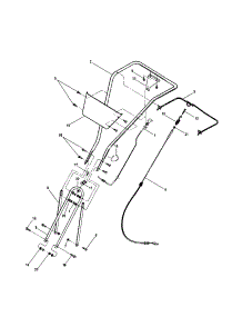 Handlebar / Cable parts for Troy-Bilt Rear-Tine Tiller 21A-644H766 from AppliancePartsPros.com