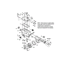 Transmission parts for Troy-Bilt Rear-Tine Tiller 21A-665B063 from AppliancePartsPros.com