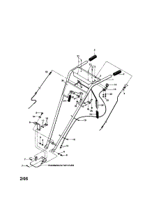 Handlebar Assembly / Control Levers parts for Troy-Bilt Rear-Tine Tiller 21A-675B766 from AppliancePartsPros.com