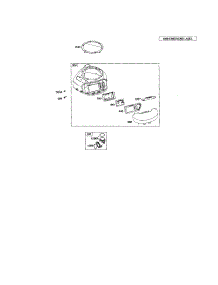 Blower Housing parts for Briggs & Stratton Lawn & Garden Engine 21B800 (0236-0448) from AppliancePartsPros.com