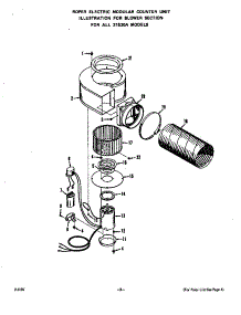 Blower parts for Roper Electric Range 21E2*0E from AppliancePartsPros.com