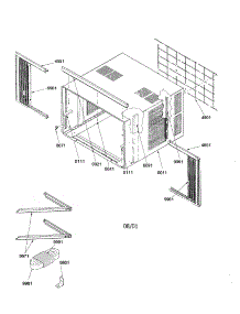 Outer Case Assembly parts for Amana Room Air Conditioner 21M23PA-P1214811R from AppliancePartsPros.com