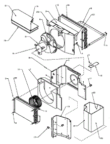 Evaporator, Condenser, Insulation & Air Flow System parts for Amana Room Air Conditioner 21QZ33RB-P1201001R from AppliancePartsPros.com